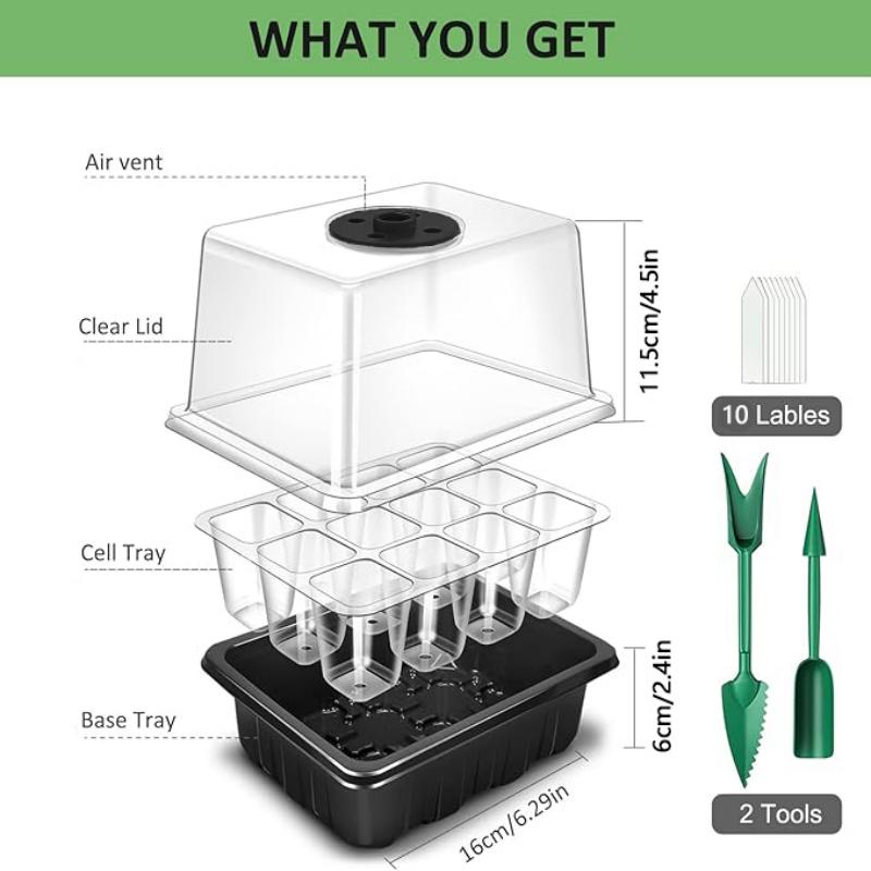صينية لزراعة البذور مع مصابيح  - مراجعة Humidity Dome Kit وسعره