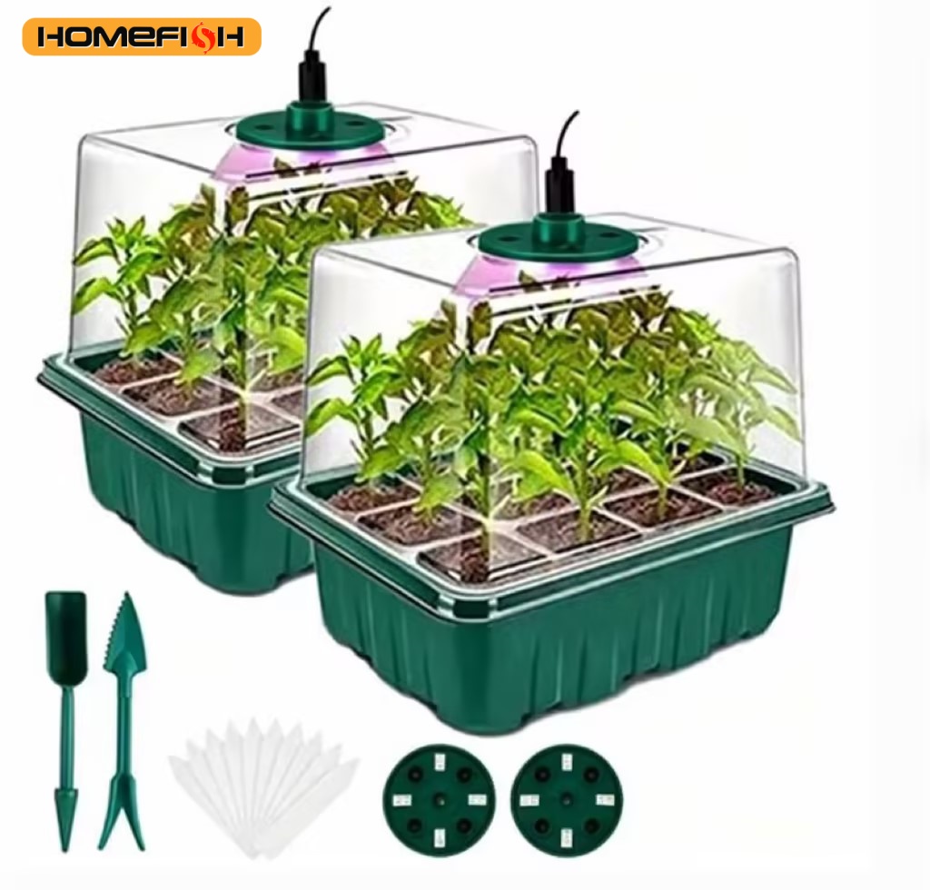 صينية زراعة بذور منزلية مع مصب - مراجعة Humidity Dome Kit وسعره